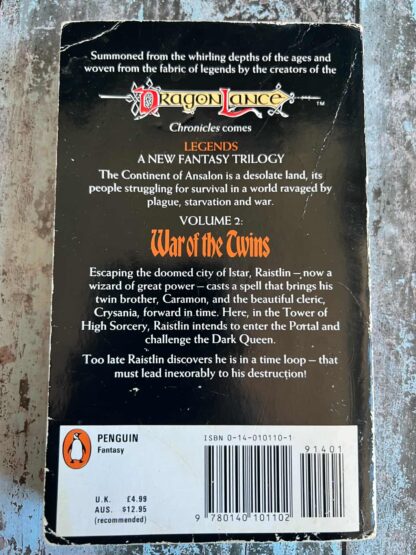 An image of a book by Margaret Weis and Tracy Hickman - Dragon Lance Legends (War of the Twins) Volume 2