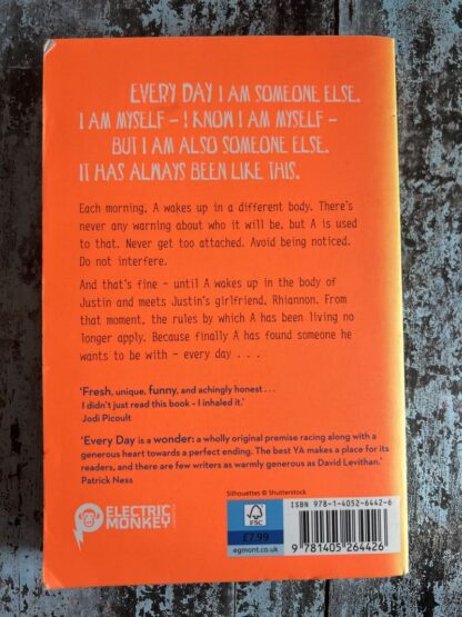 An image of a book by David Levithan - Every Day
