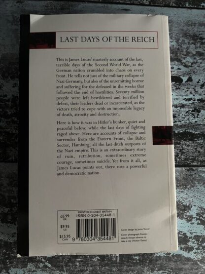 An image of a book by James Lucas - Last days of the Reich