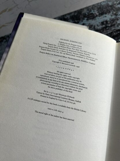 First Edition Page for Enemy of God by Bernard Cornwell