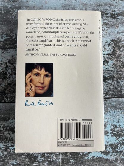 An image of a book by Ruth Rendell - Going Wrong
