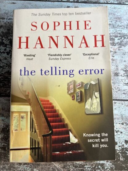 An image of a book by Sophie Hannah - The Telling Error