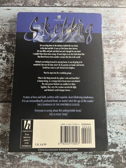 An image of a book by David Almond - Skellig