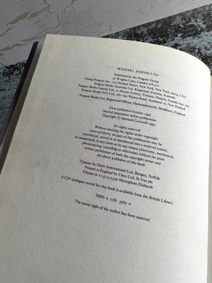 First Edition Page for The Winter King by Bernard Cornwell