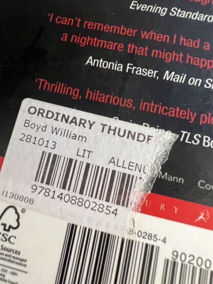 An image of a book by William Boyd - Ordinary Thunderstorms