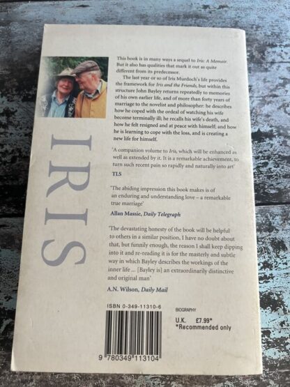 An image of a book by John Bayley - Iris and the Friends
