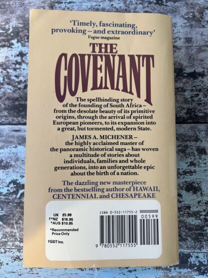 An image of a book by James A Michener - The Covenant