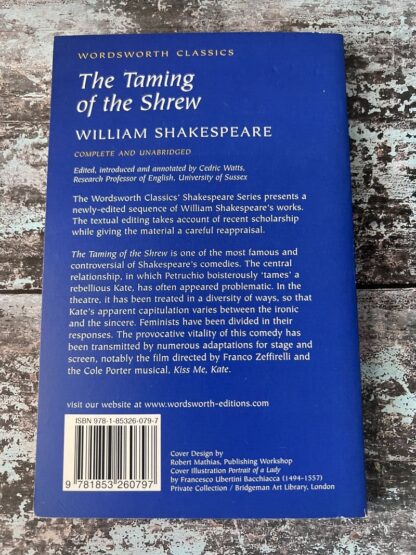 An image of a book by William Shakespeare - The Taming of the Shrew