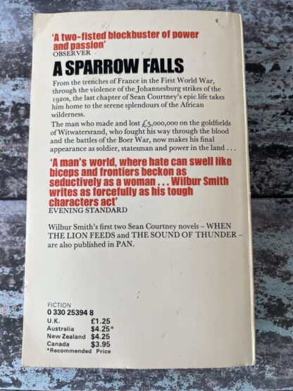 An image of a book by Wilbur Smith - A Sparrow Falls