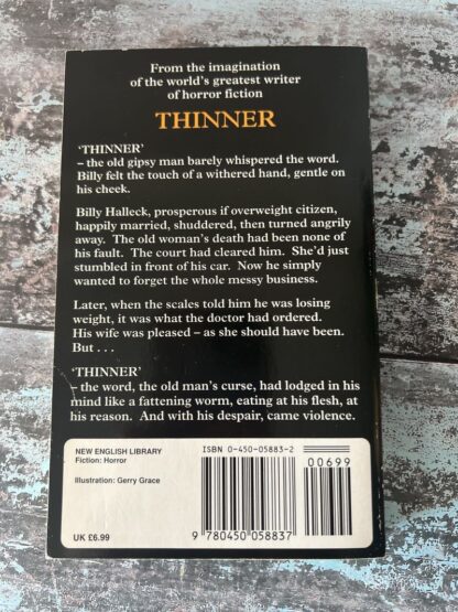 An image of a book by Stephen King - Thinner