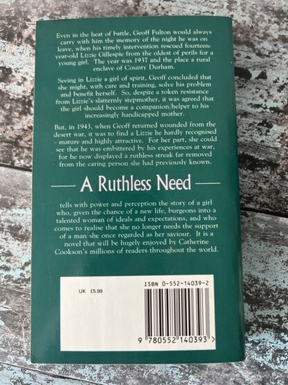 An image of a book by Catherine Cookson - A Ruthless Need