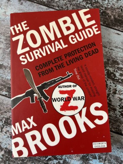 An image of a book by Max Brooks - the Zombie Survival Guide