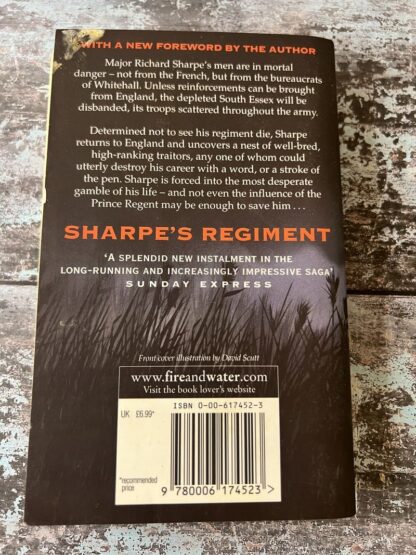 An image of a book by Bernard Cornwell - Sharpe's Regiment