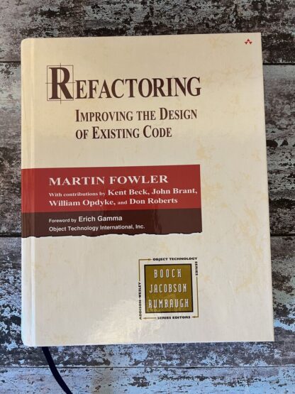 An image of a book by Martin Fowler - Refactoring