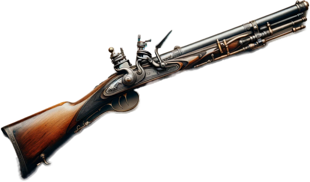 An old fashioned shotgun