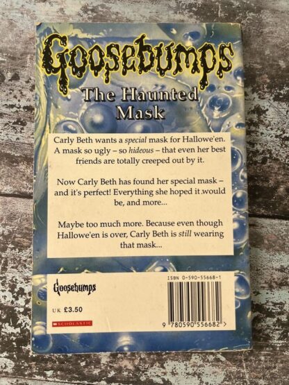 An image of the book Goosebumps. The Haunted Mask by RL Stine