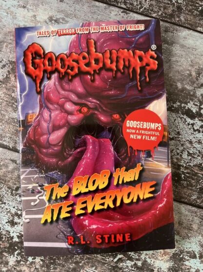 An image of the book Goosebumps. The Blob that ate Everyone by RL Stine