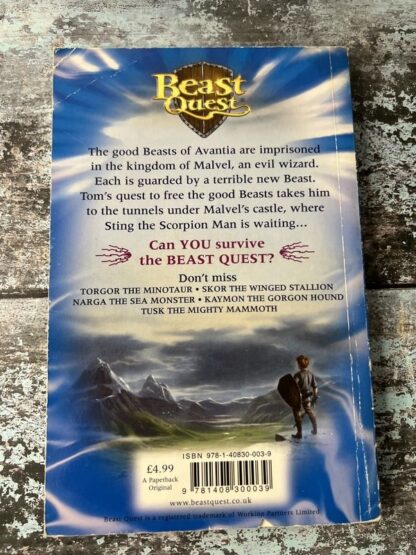 An image of the book Beast Quest, The Dark Realm. Sting the Scorpion Man by Adam Blade