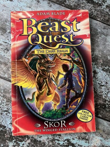 An image of the book Beast Quest, The Dark Realm. Skor the Winged Stallion by Adam Blade