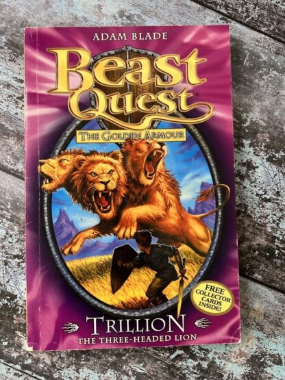 An image of the book Beast Quest, The Golden Armour. Trillion the Three-Headed Lion by Adam Blade